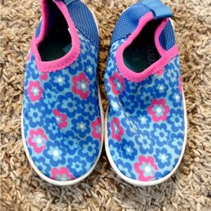 Kids Floral Blue and Pink Shoes